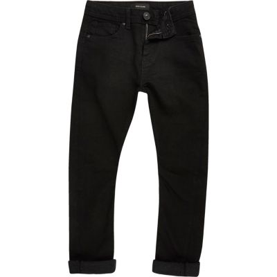 Boys black Chester tapered jeans